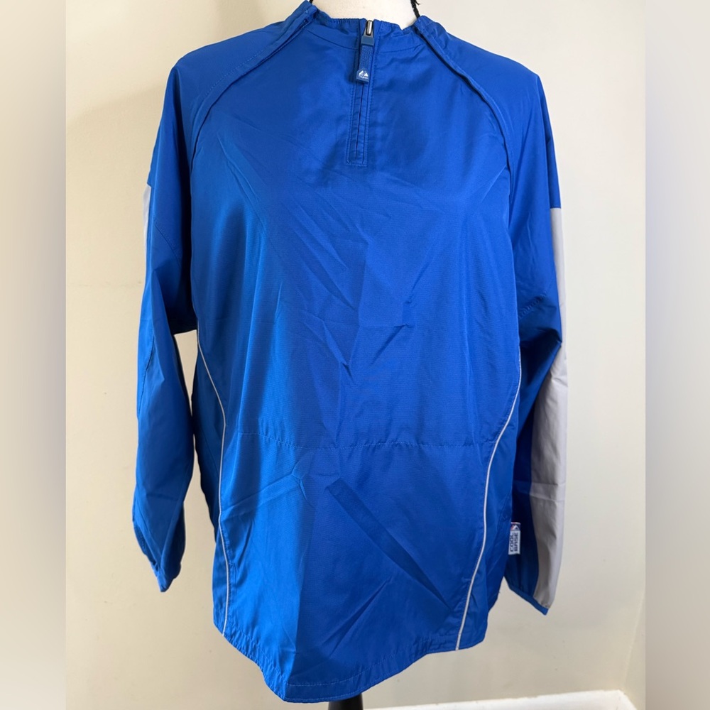 Majestic convertible jacket to vest blue lightweight zips removable sleeves XL